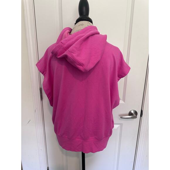 Champion Women sz XL Hot Pink Oversized Sleeveless Sweatshirt Hoodie Gym Comfort - Picture 4 of 10